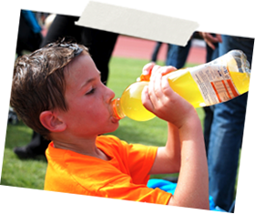 Schminken beim Sponsorenlauf