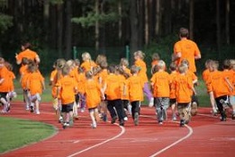 Schminken beim Sponsorenlauf